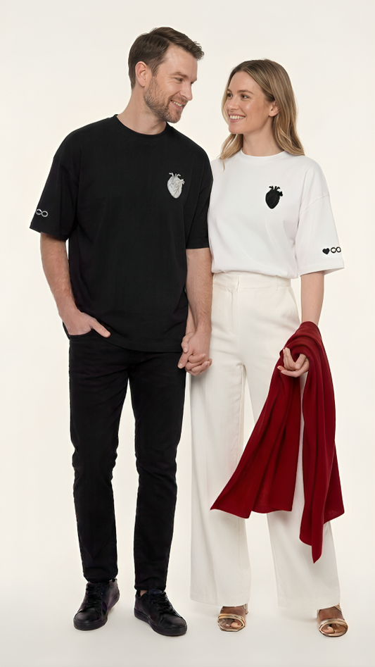 T-shirt Couple — Cœur & Infini