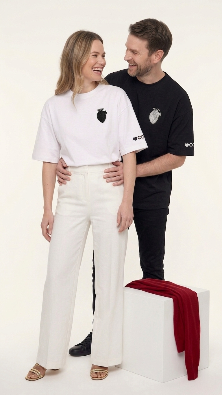T-shirt Couple — Cœur & Infini