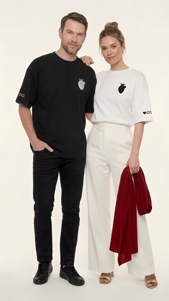 T-shirt Couple — Cœur & Infini